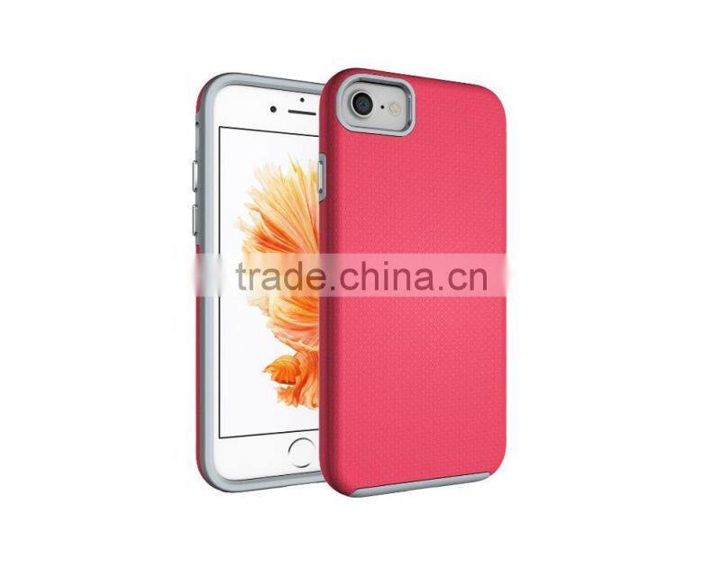 Anti fall sets fashion electroplating button PC+TPU phone case for Iphone 7