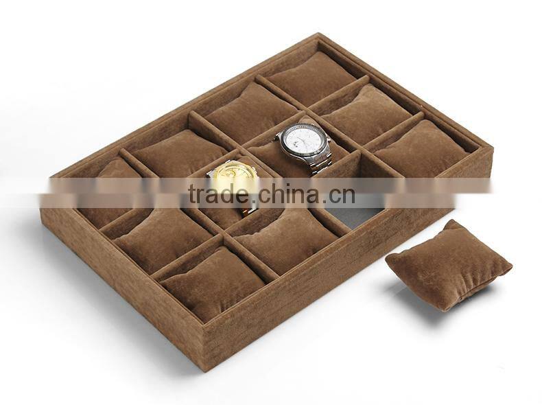 12 Grid Slots Brown color Jewelry Organizer Watches Display Storage Box Case Gift Boxes Bracelet Display Shelf