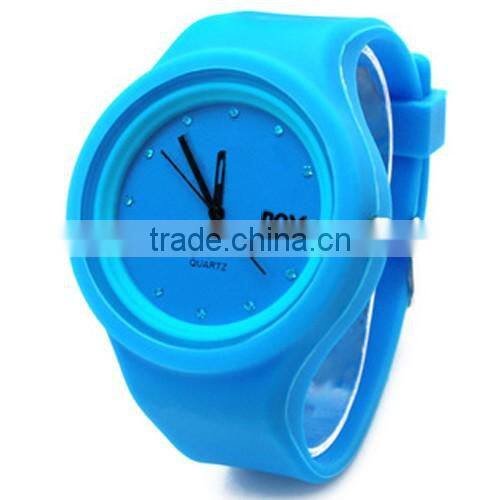 custom printed logo interchangeable silicone strap watch
