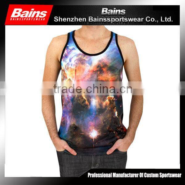 2015 new design custom stringer tank top manufacturer