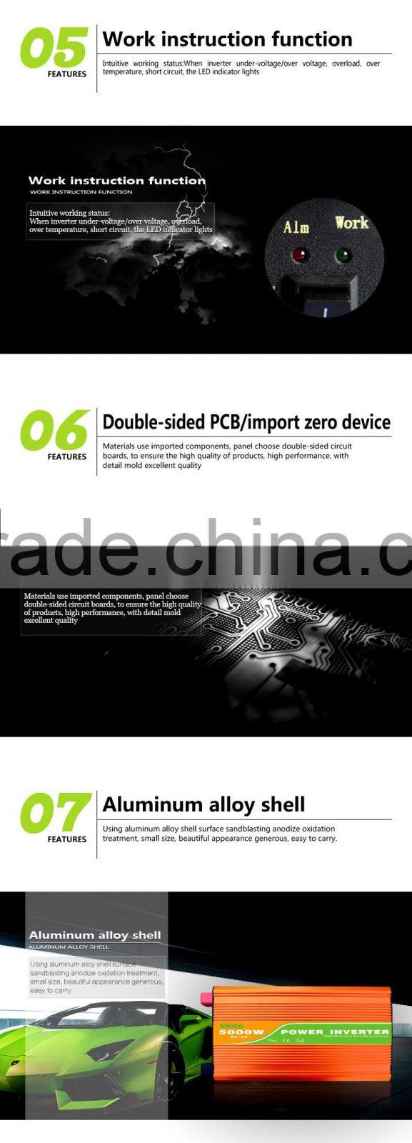 High efficiency 3 years warranty 5kw solar inverter