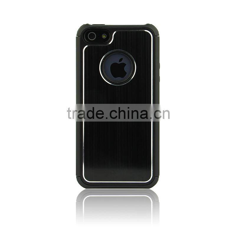 2014 New Arrival Rugged Rubber Armor Hybrid Aluminum and TPU Hard Case Cover for iPhone 4/4S, iPhone 5/5S