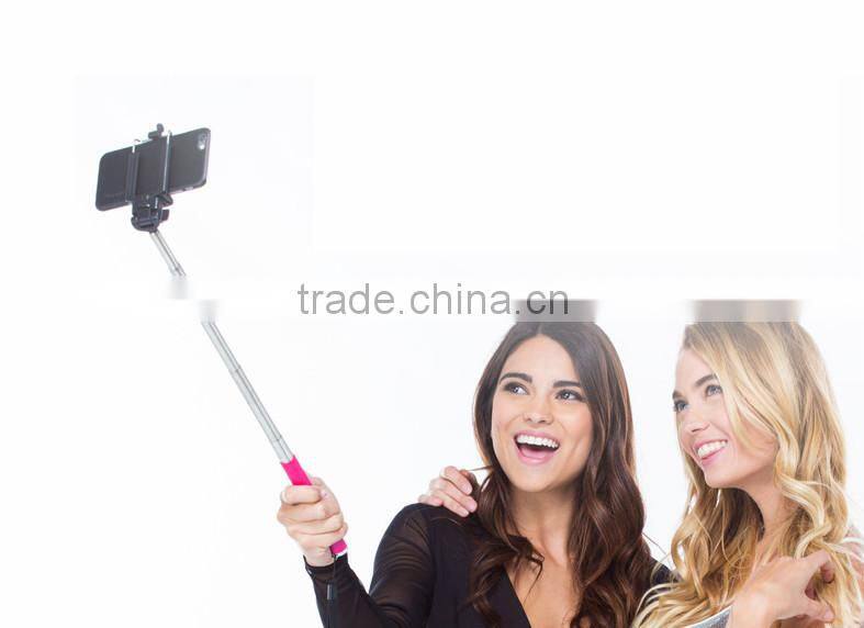 Newest wired selfie stick for mobile phone camera selfie holder 2015