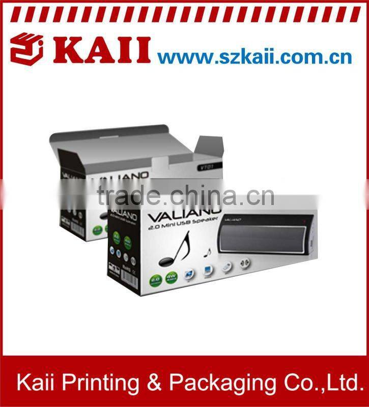 colorful corrugated paper box packaging with printing machine