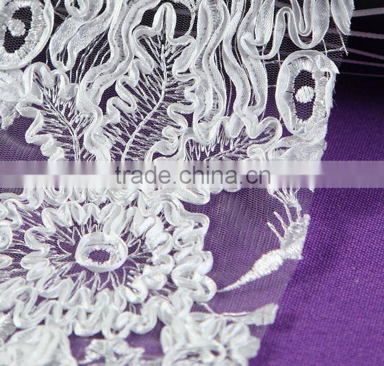new product cheap embriodered guipure lace tricot underwear fabric garment accessories machine