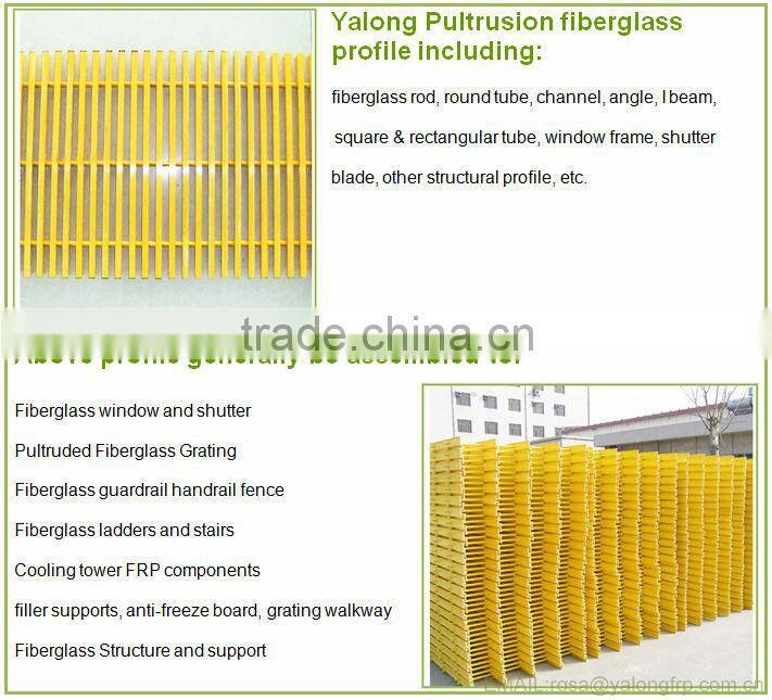 High bearing strengh anti-corrosion pultruded fiberglass FRP/GRP grating fiberglass floor grating,platform walkway FRP grating