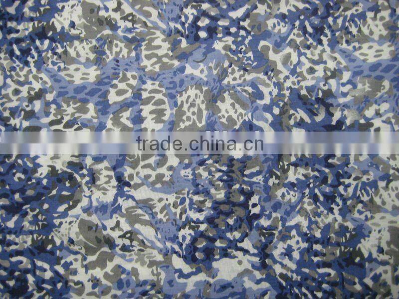 polyester viscose single jersey printed
