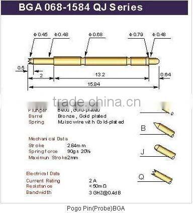 pcb spring loaded contact pogo test pins