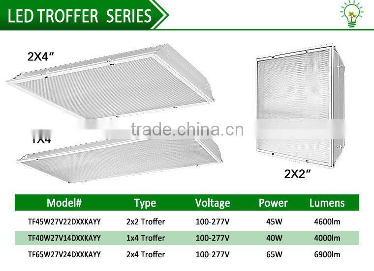 UL DLC approved 80Ra lamp location 45w 2*2foot led troffer E475892