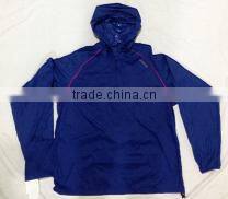 2015 stocklot 100% nylon rain jacket fashion colorful rain jacket
