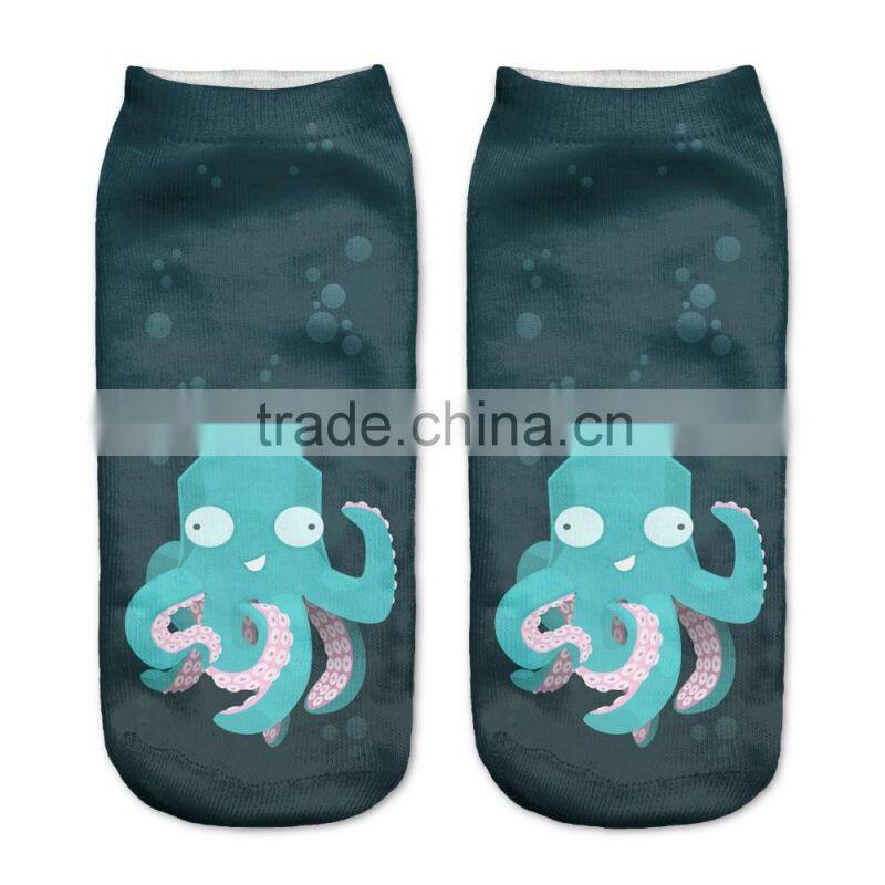 high quality 3d digital full print colorful cartoon cute boy tube socks