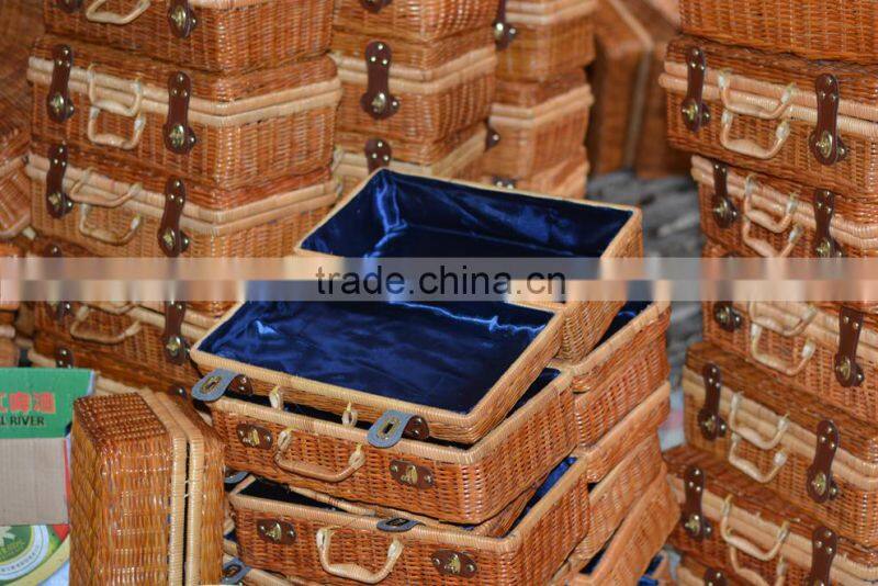 Home medicine cabinet, handmade craft by fern core rattan