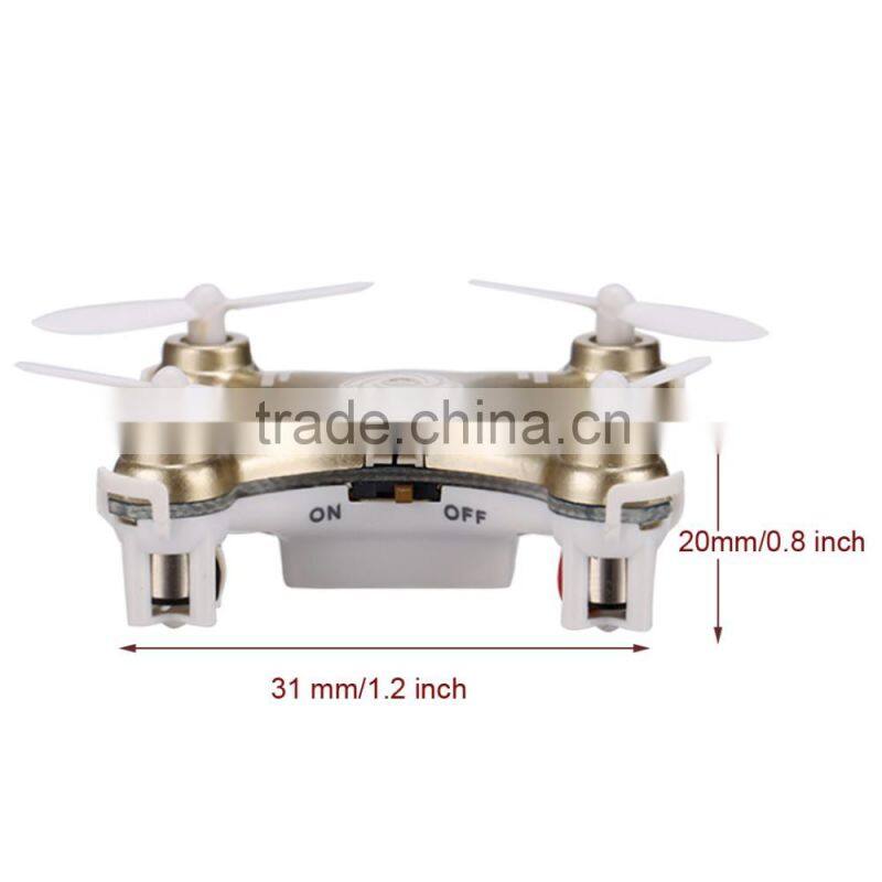 High Quality 6 axis 2.4G 4CH RC Quacopter helicopter Mini Done RC Toy Gold