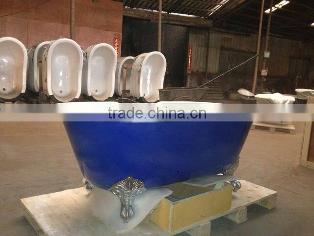 luxury cast iron freestanding tub for shower and soaking