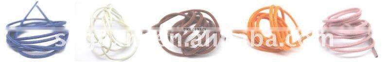5mm cotton round thick brown leather shoelaces