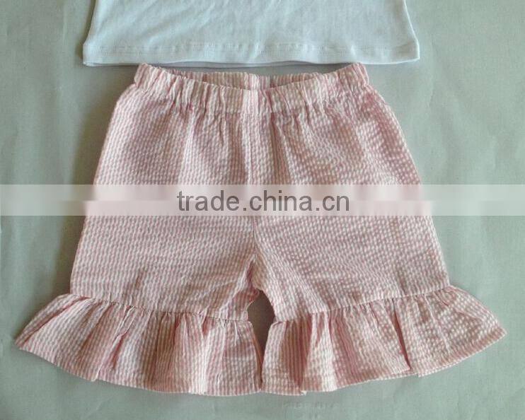 2015 New design toddler girls boutique clothing sets with Woven 100%cotton