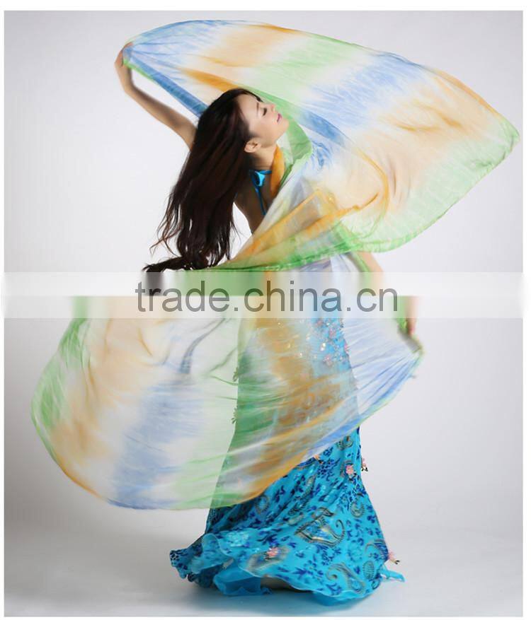 Gradient Tie-dyed Silk Belly Dance Veils