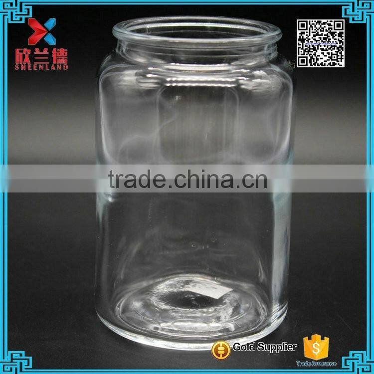 310g Clear round bottom glass storage jar for candy