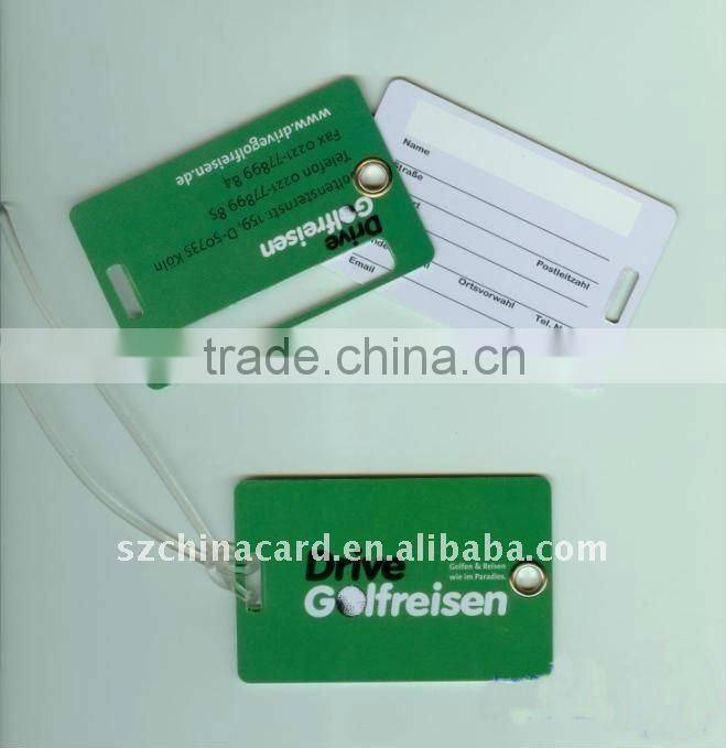 High quality! Best selling product PVC card plastic luggage tag