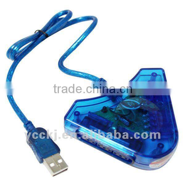 Blue USB Controller Adapter For PS2