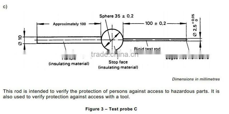 Iec60529 Lab test accessories test probe