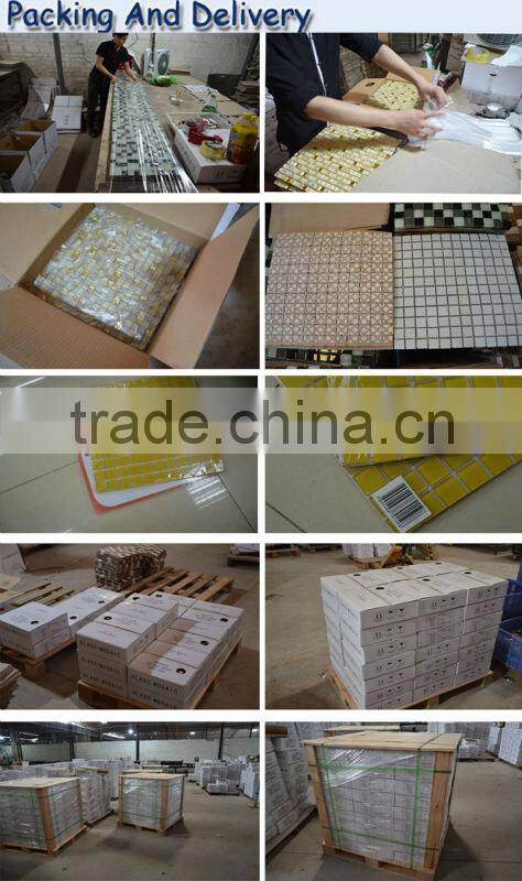 GT007 300X300mm foshan factory low price decorate stainless steel mosaic mix glass mosaic
