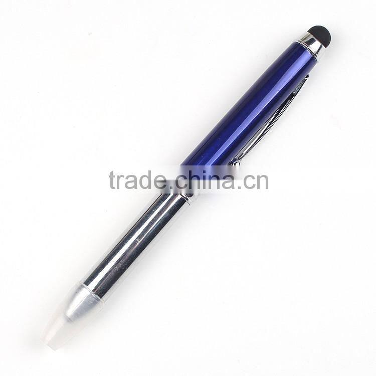 High quality metal led torch light pen customized logo ball pen with led light promotioal led light ballpoint pen