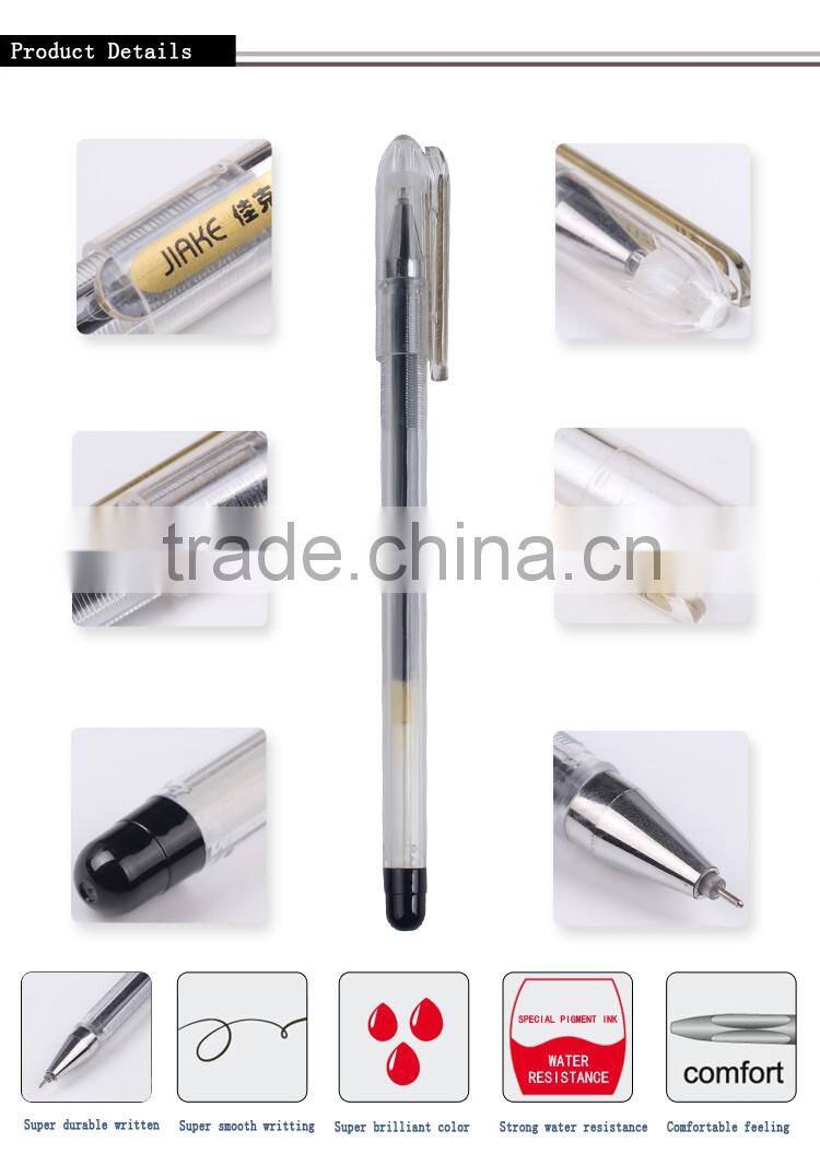 Office&school promotional smooth roller pen ball with clear plastic pen tubes plastic pen