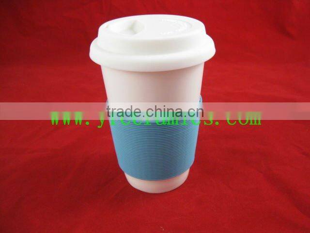 YF11014 ceramic mug silicone sleeve