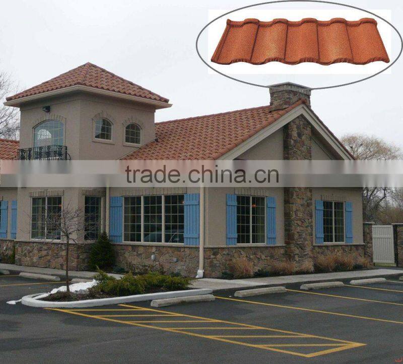 Trade assurance tuscan stone coated roof tiles,laying roof tiles
