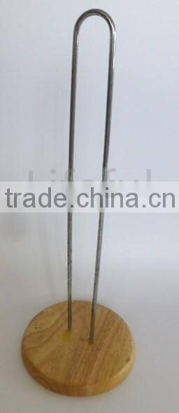 Wooden Base Kitchen Roll Holder