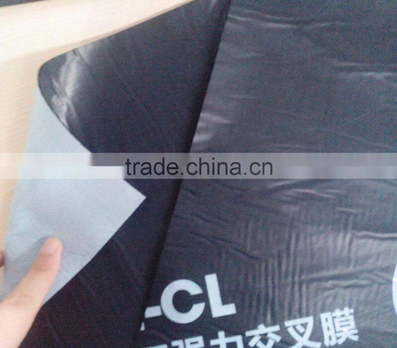1.2mm/1.5mm cross laminating HDPE self-adhesive bitumen waterproof membrane