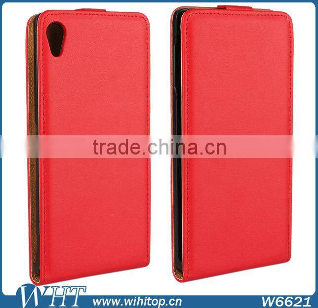 Fancy Cell Phone Case Magnetic PU Leather Vertical Flip Case for Sony Xperia Z4