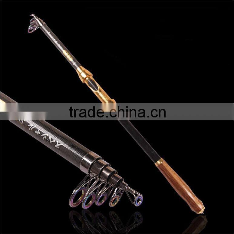 2016 New Style Super-hard Carbon Telescopic Fishing Rod Throwing Long Shot Rod Length 2.1M/2.4M/2.7M/3.0M/3.6M