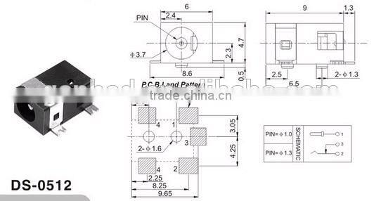 DC power jack SMD