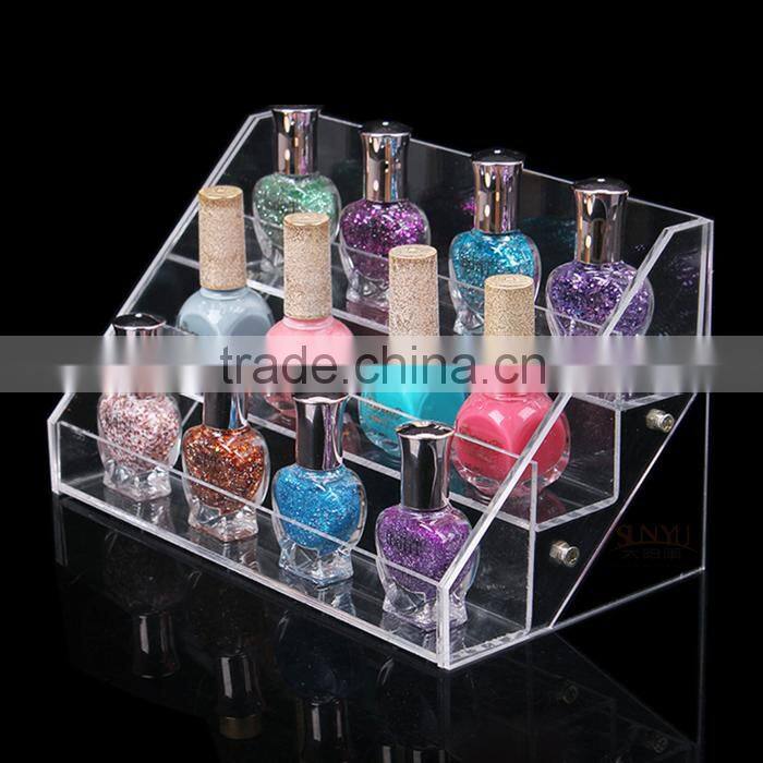 Import Acrylic 3 Tiers Clear Acrylic Nail Polish Display Stand