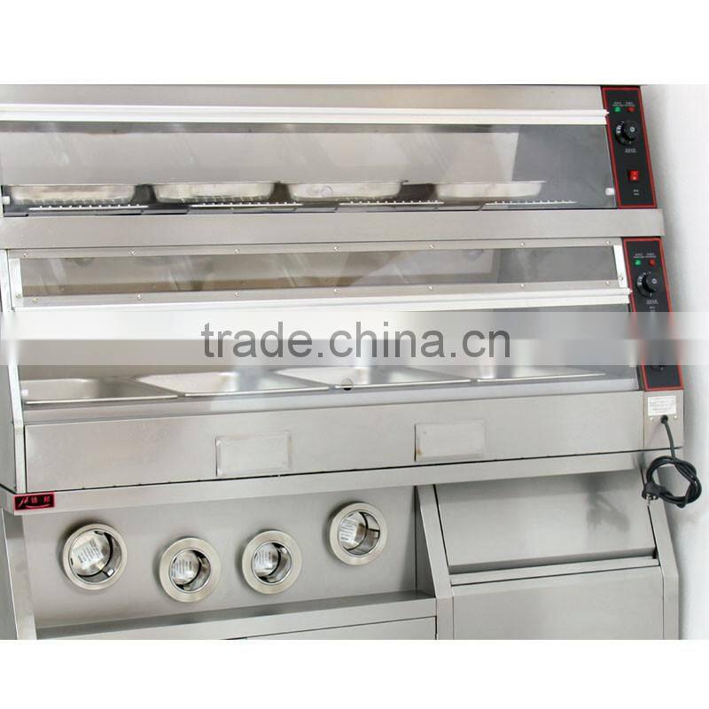 commercial kitchen equipment food warmer display and center island in Guangzhou