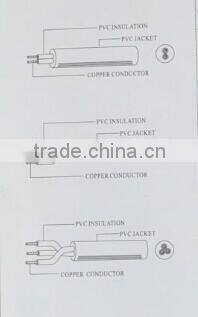 7.2mm Three cores PVC power cable