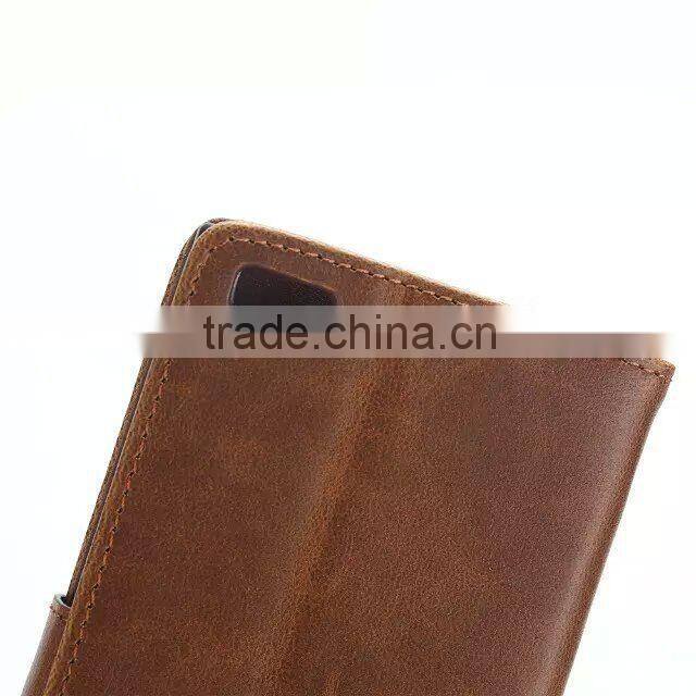 Newest product flip pattern wallet leather case for Blackberry LEAP with stand