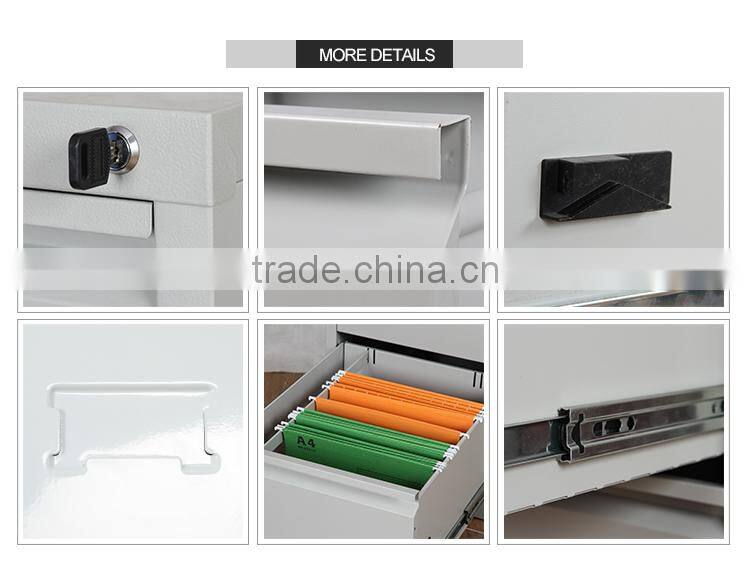 trade assurance 3 drawer steel filing pedestal with powder finish