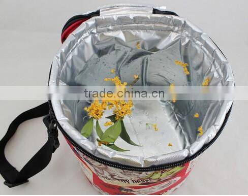 2016 New Round cartoon lunch portable kids insulated cooler bags for women men thermal