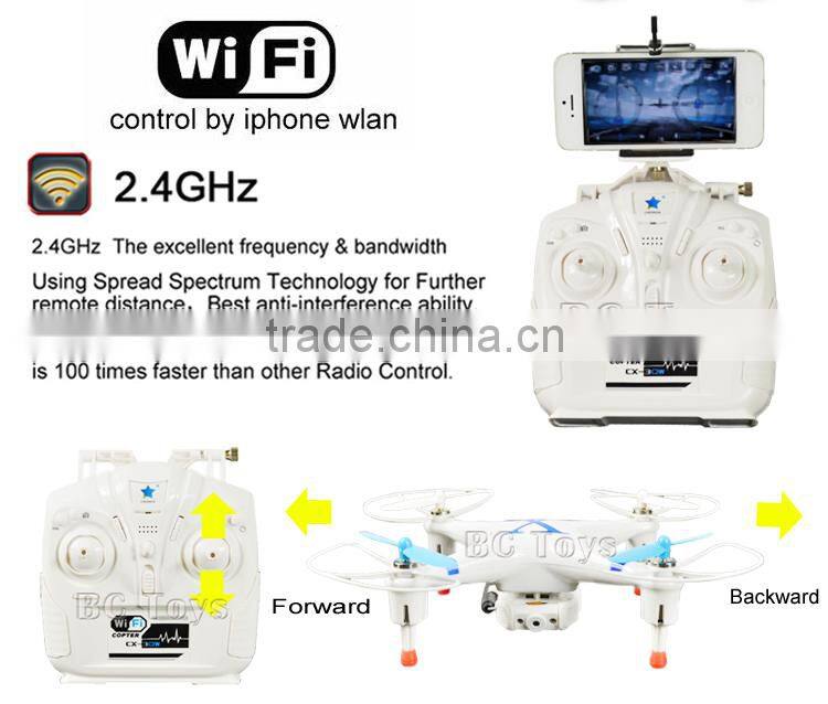 Newest remote control 2.4G CX-30 wifi drone fpv system with flying camera.