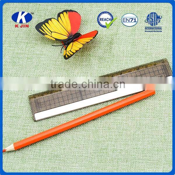 China manufacturer promotional 15cm grey transparent lens PS ruler with cheap price