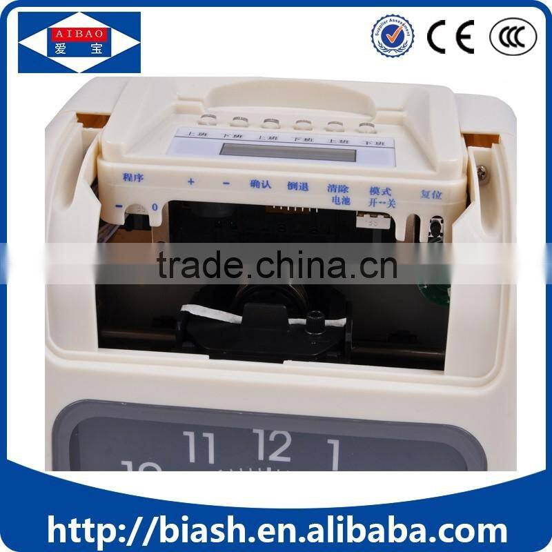 top saling electronic time recorder wall time clock with two color printing S-180
