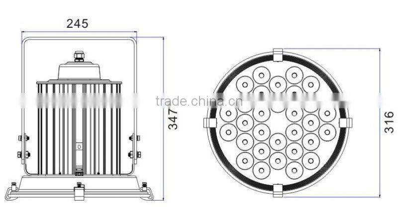 Outdoor Superdistance Narrow Beam 100W LED Spotlights