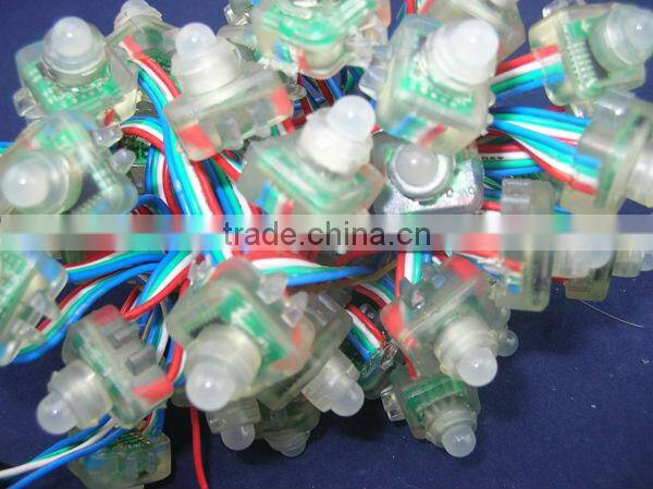 12mm WS2801 pixel rgb module led light,DC5V input,waterproof IP68;50pcs a string,Square Shape