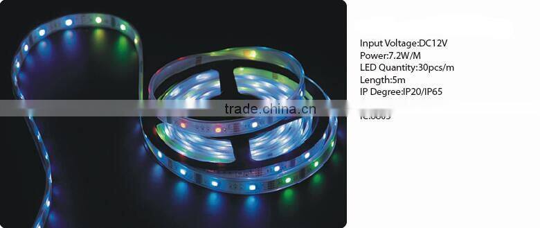7.2W/M DC12V IP20/IP65 SMD5050 LED strip lighting