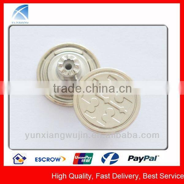 YX3268 Fashion Denim Metal Jeans Jacket Buttons