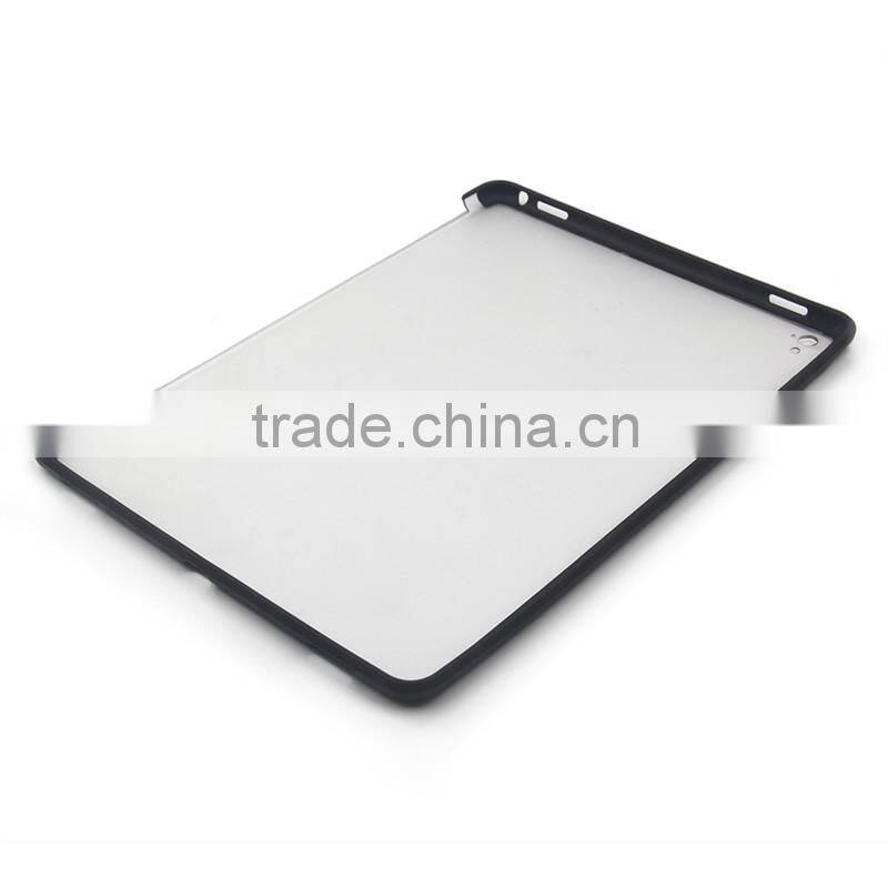 Unique design TPU frame matte PC Back Cover for iPad Pro 9.7