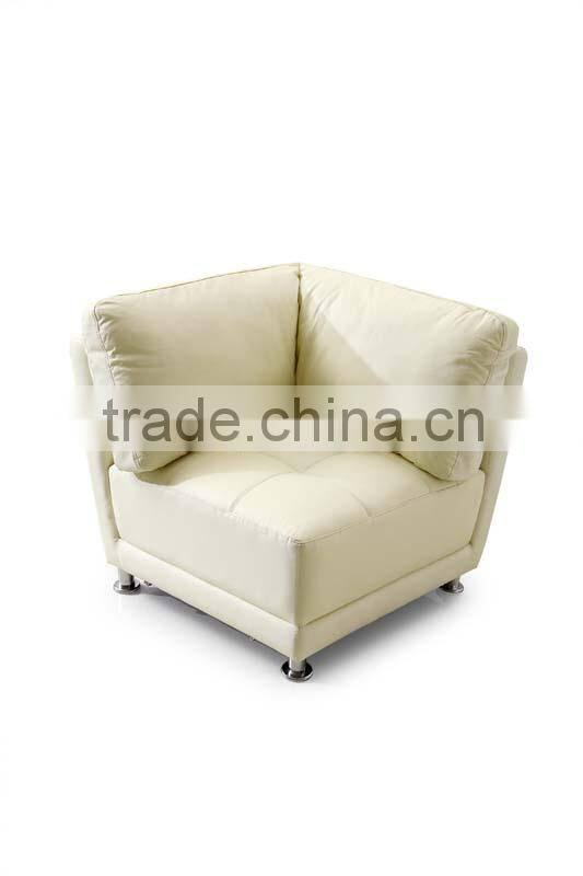 Dhouse livingroom furniture white leather sectional sofa 8030